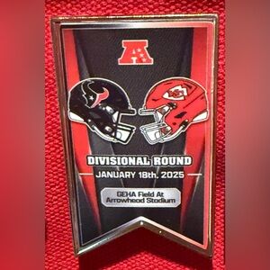 ❤️💛 Kansas City Chiefs & Texans NFL Divisional Round Game Day Pin